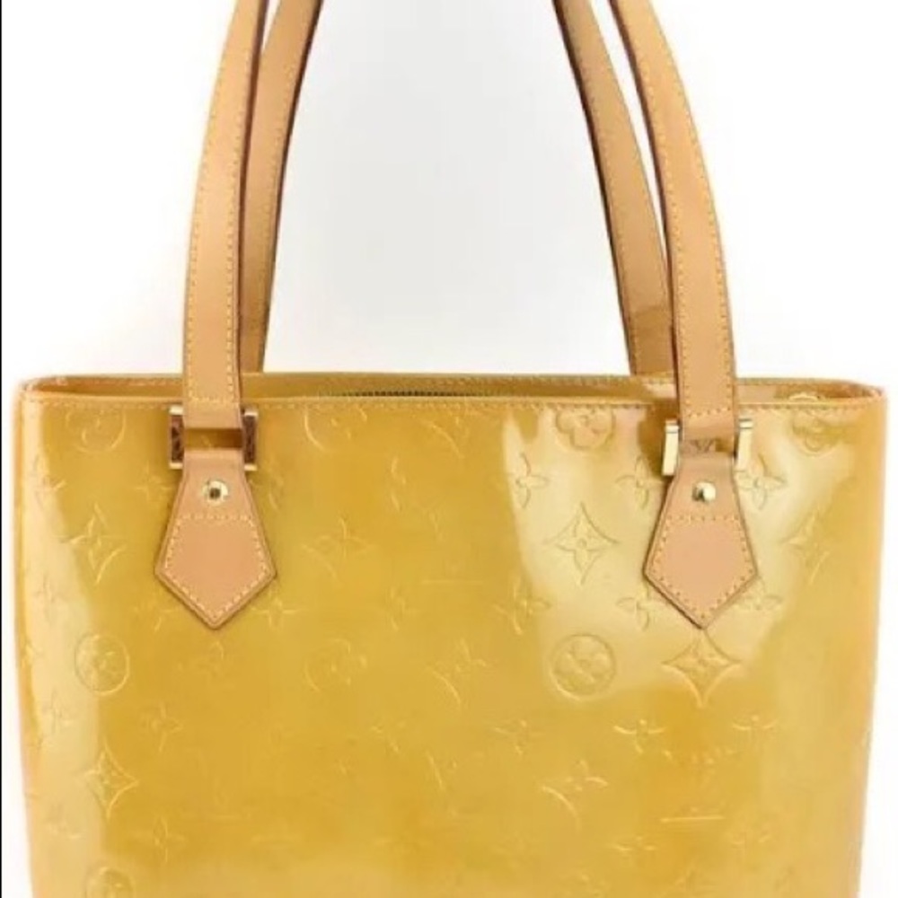 ‼️PRICE DROP‼️💯Authentic Louis Vuitton Houston Yellow Hand Bag - Picture 4 of 10